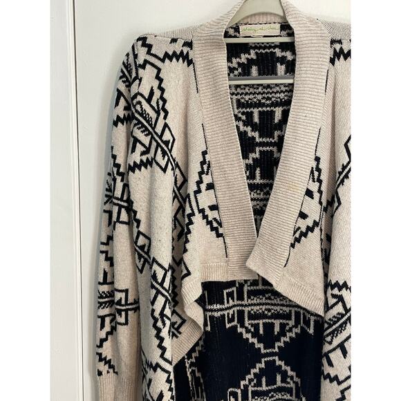 Staring at Stars Cardigan Sweater XS Southwestern Angora Wool Blend Drape Boho - Picture 2 of 5